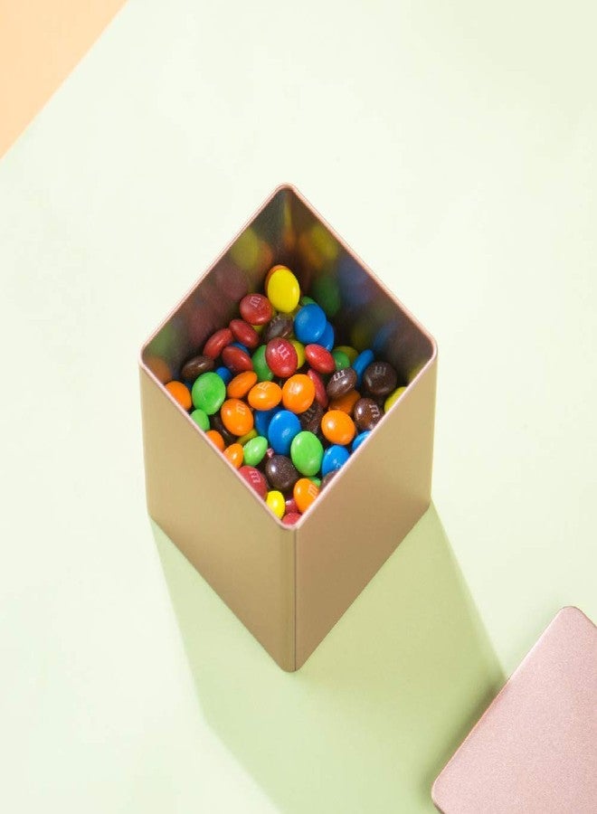 Tianhui Colorful Square Tin Can Empty Cube Steel Box Storage Container for Treats, Gifts, Favors, Loose Tea, Coffee and Crafts, Mini Portable Small Storage Kit (Green, 2-Small) - Image 5